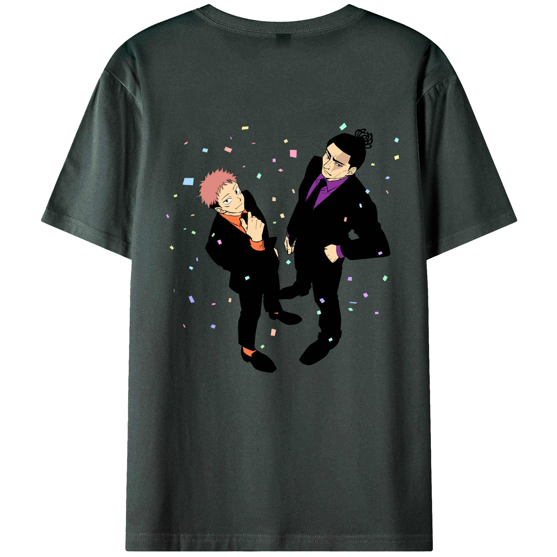 （画像用） 呪術廻戦 Jujutsu Kaisen 綿100％ メンズ半袖Tシャツ（バックプリント） 通気性